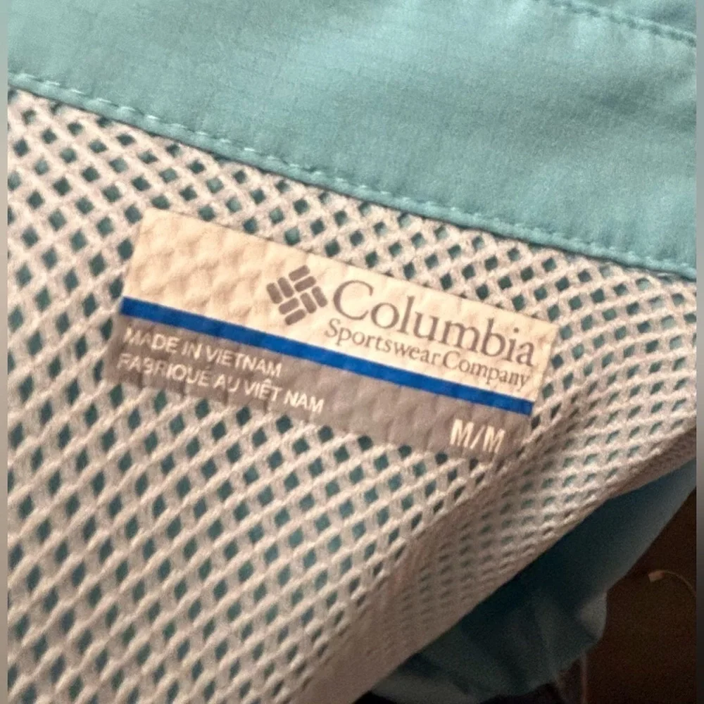 Columbia PFG Shirt Womens Medium Blue Performance Fishing Omni Shade Tamiami II - Picture 8 of 11
